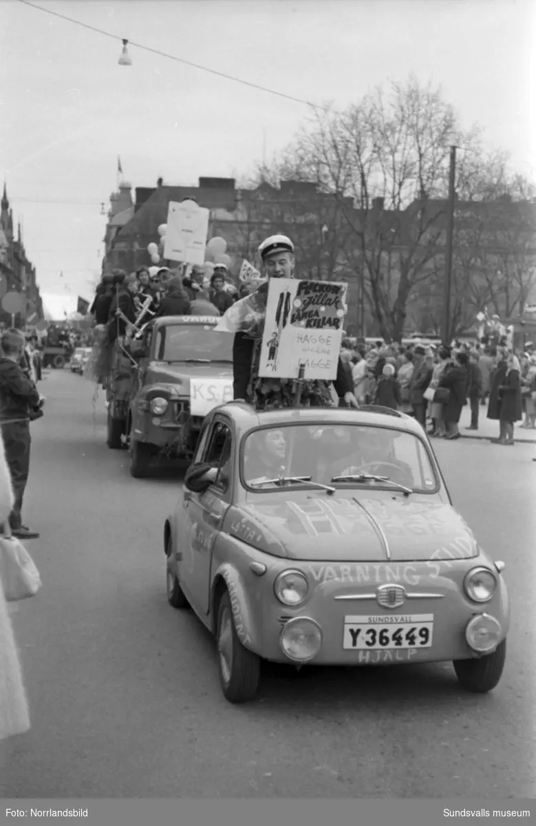 Studentkarneval i Sundsvall 1962.