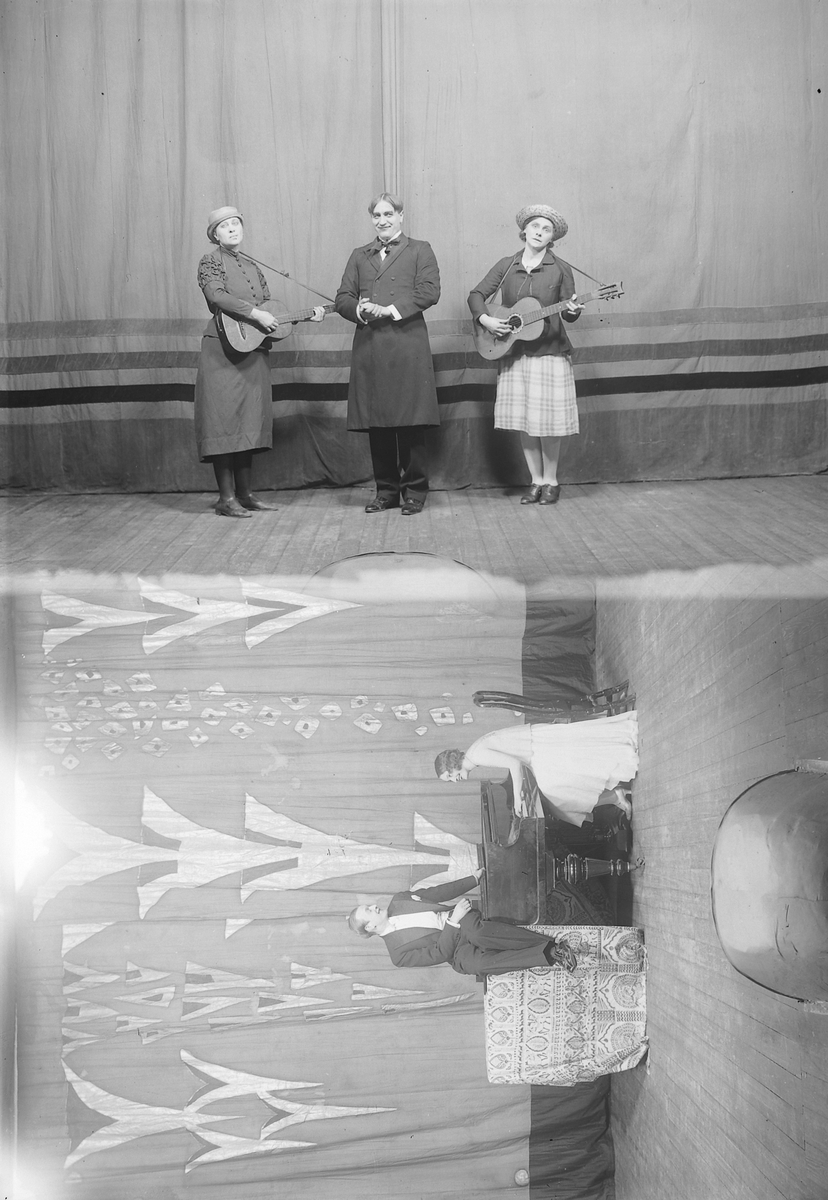 Scener fra Herbert-revyen "Leve Trondhjem" i 1930 på Trøndelag Teater