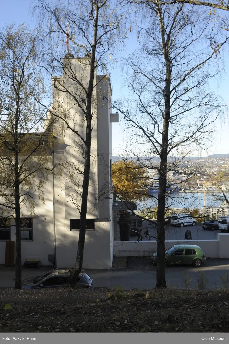 Utsikt fra Ekeberg, havn, fjord, panorama, Bjørvika, Barcode, graving, Operaen, øyer