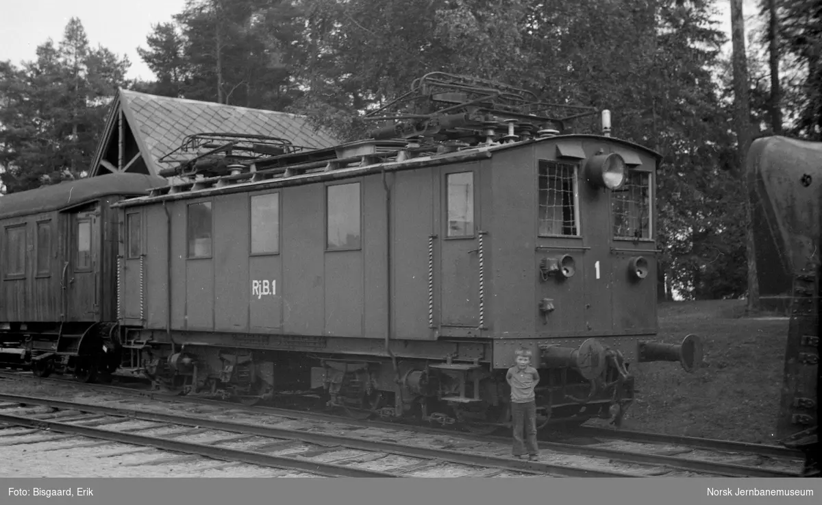 Rjukanbanens elektriske lokomotiv nr. 1 på Jernbanemuseet