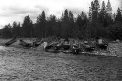 Elvebåt i landskap.