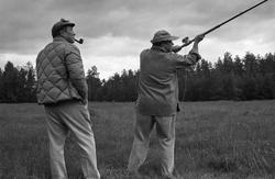 Landskap med person(er).