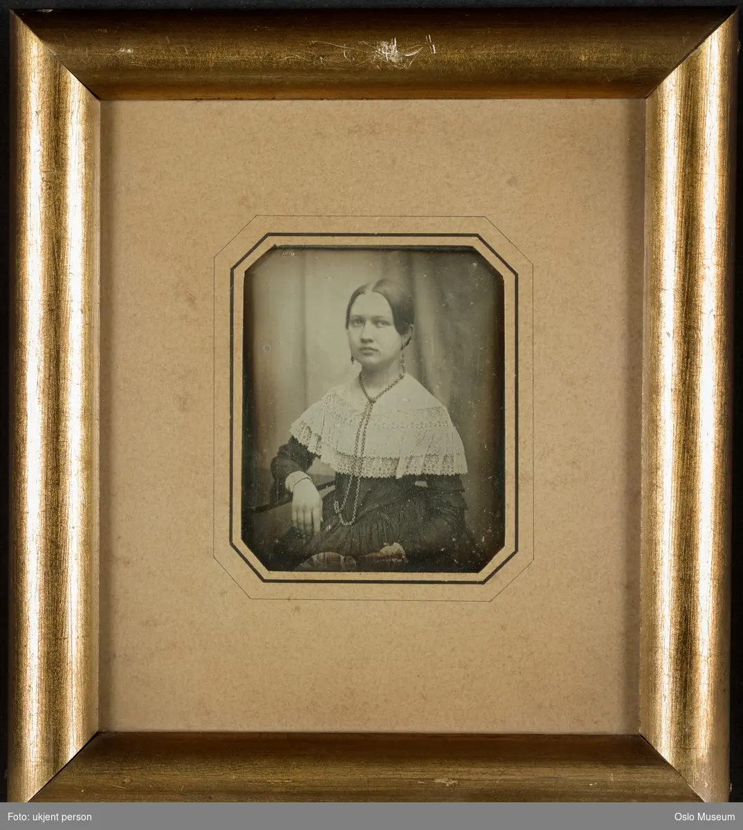 daguerreotypi, portrett, kvinne, brystbilde