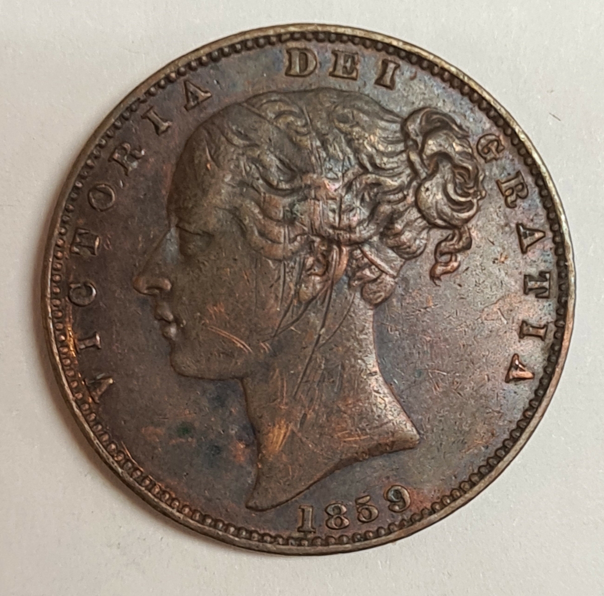 3 mynt från Storbritanien/England.
Farthing 1847
Farthing 1859
Farthing 1851