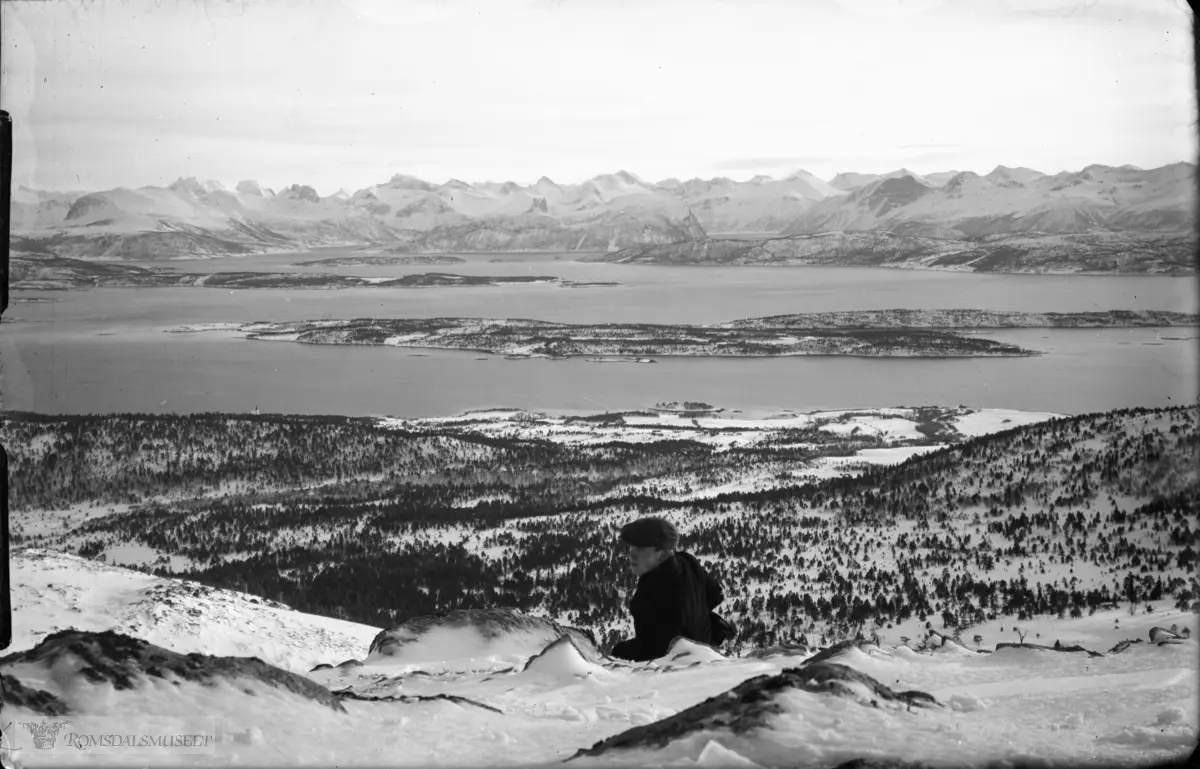 Utssyn frå Tussen med, Årø, Fannefjorden, Karlsøyfjorden med Nesje ...