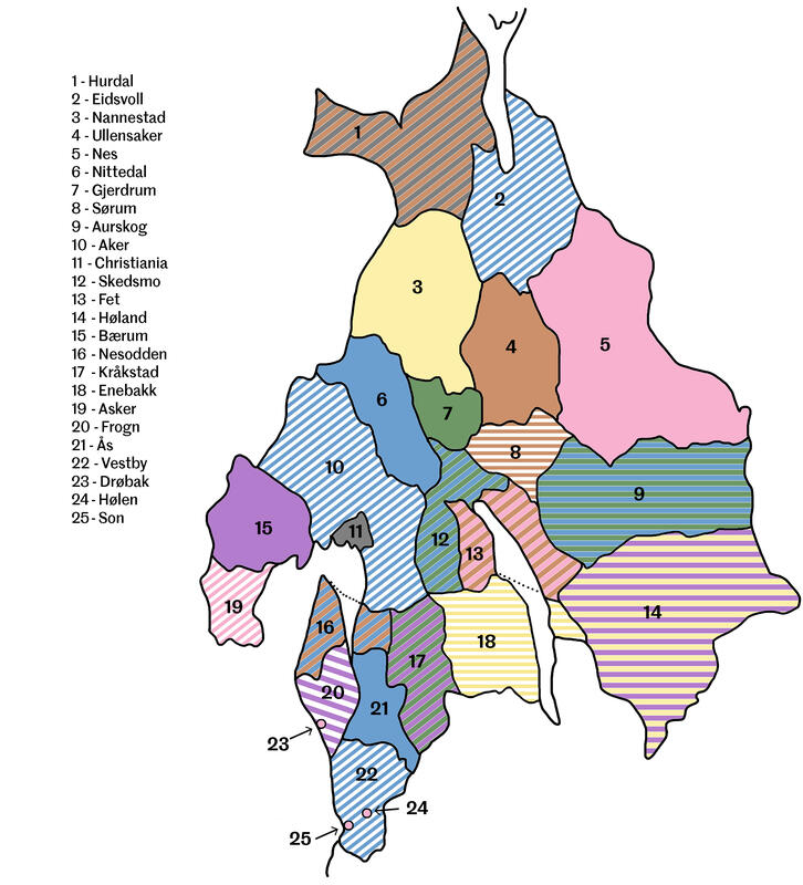 Kommuneinndeling i Akershus 1838