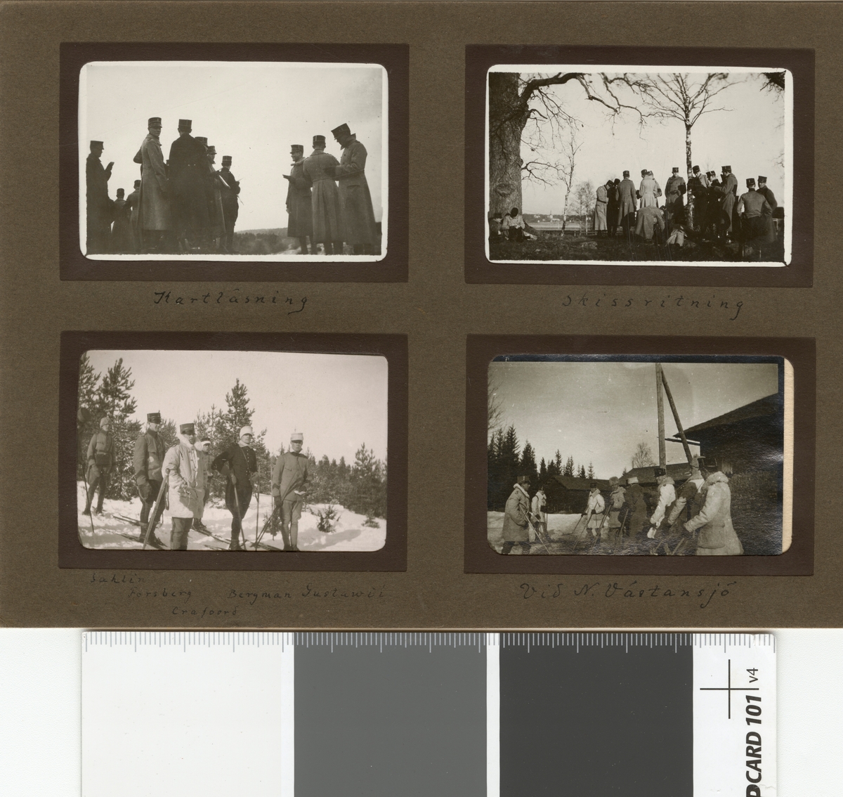 Text i fotoalbum: "Sahlin, Forsberg, Crafoord, Bergman, Gustawii".