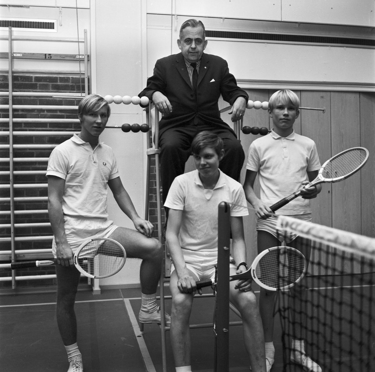 Många fina tennisjuniorer, Tierp, Uppland 1968