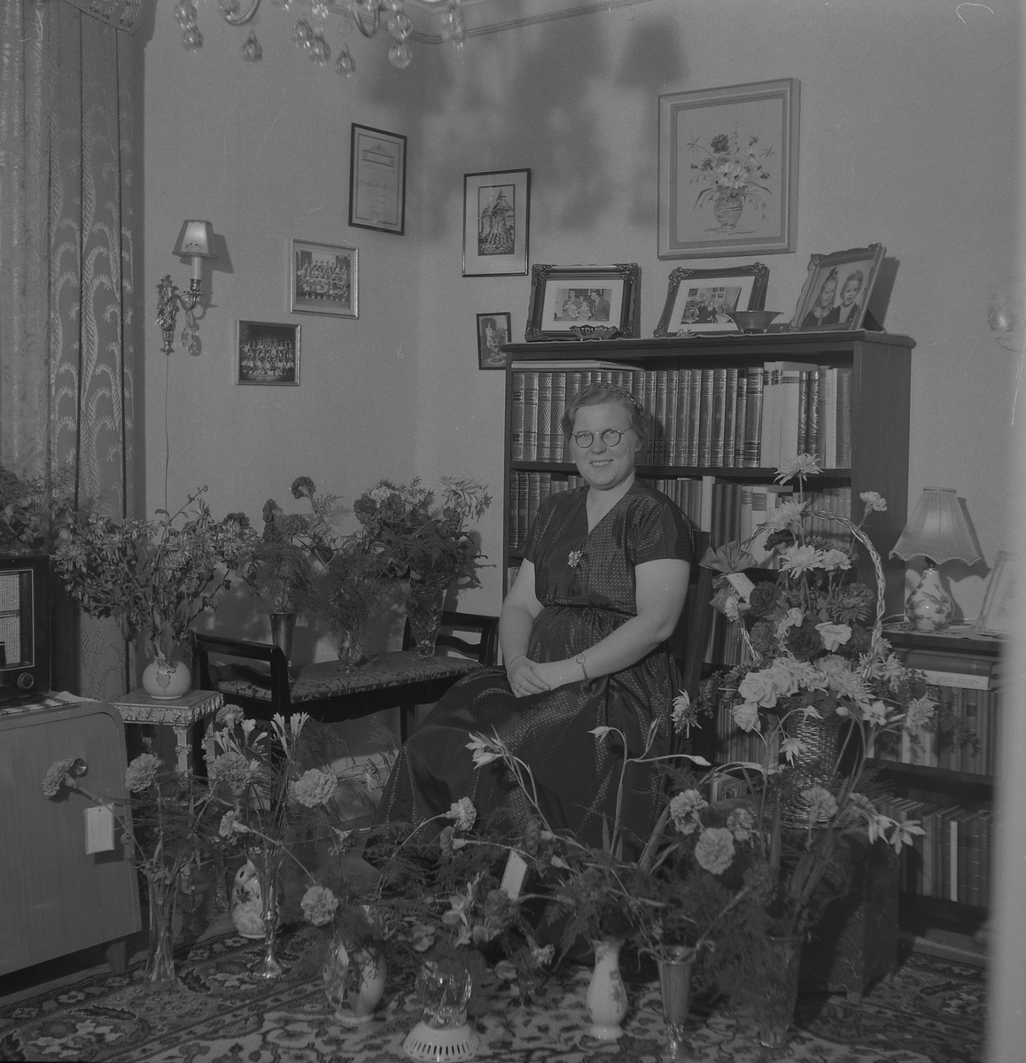 Födelsedag, okänd kvinna, okt 1954