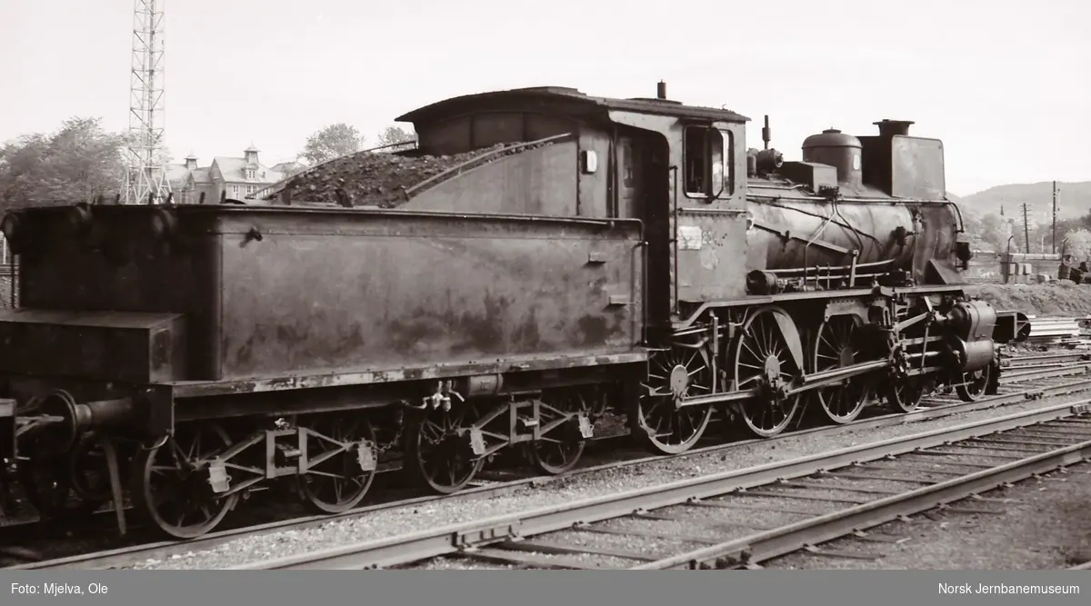 Utrangert damplokomotiv type 27a nr. 234 på Marienborg verksted i Trondheim