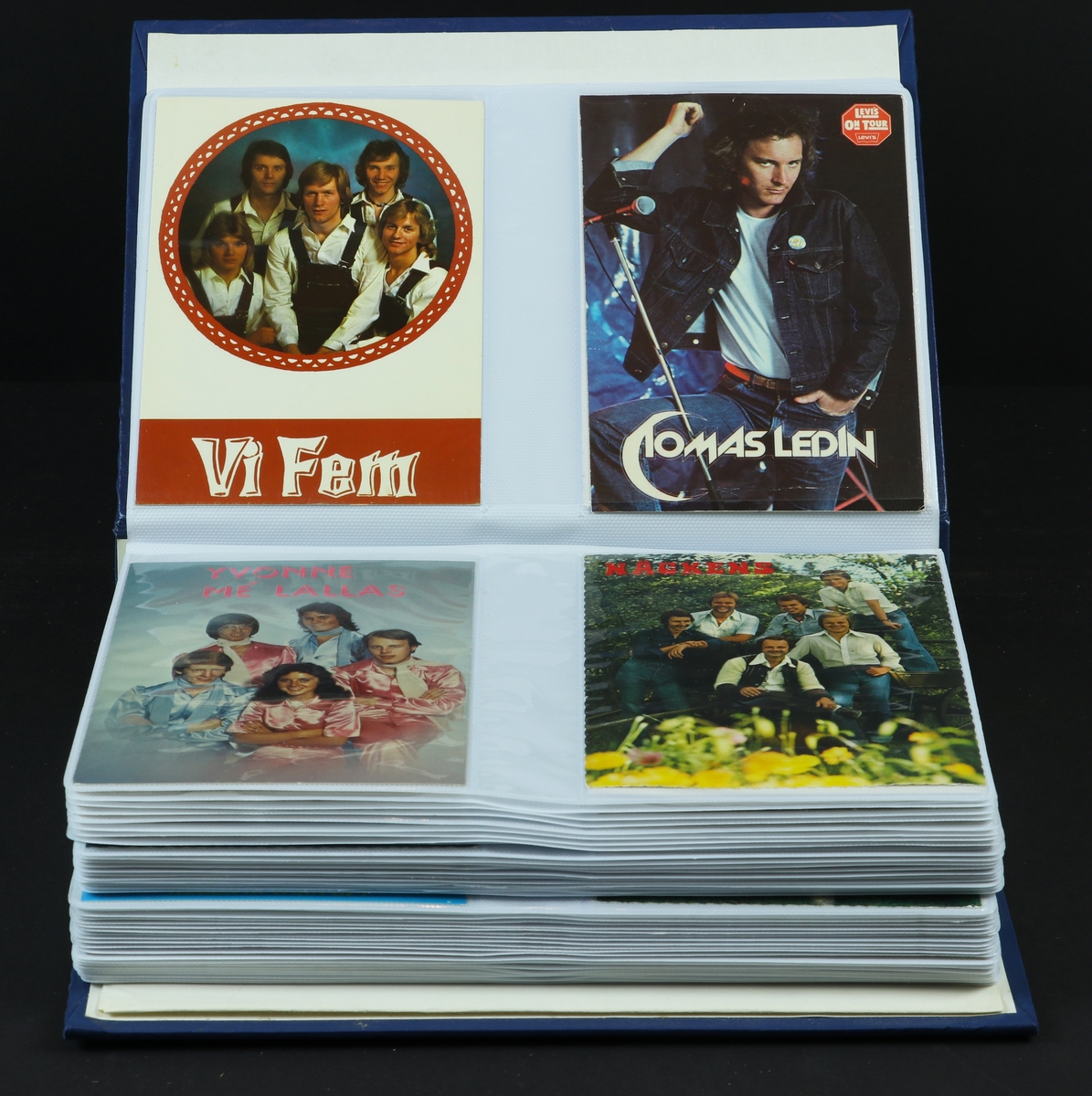 Album med vykort på främst dansband, men också andra artister.