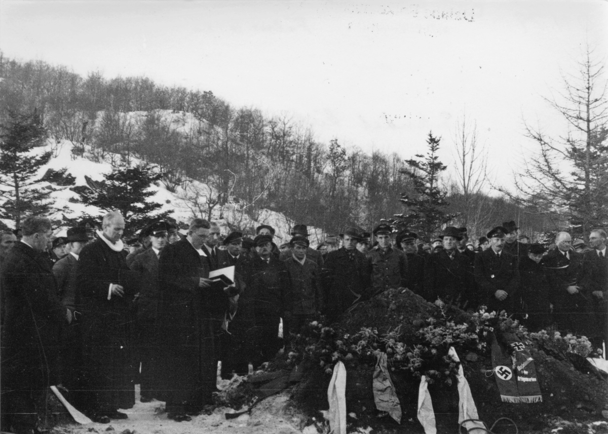 Begravelse av de falne på Altmark, 19. februar 1940.