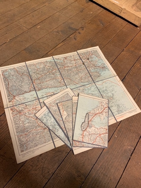 6 st vikbara kartor "Generalstabens kartor"
1920-tal