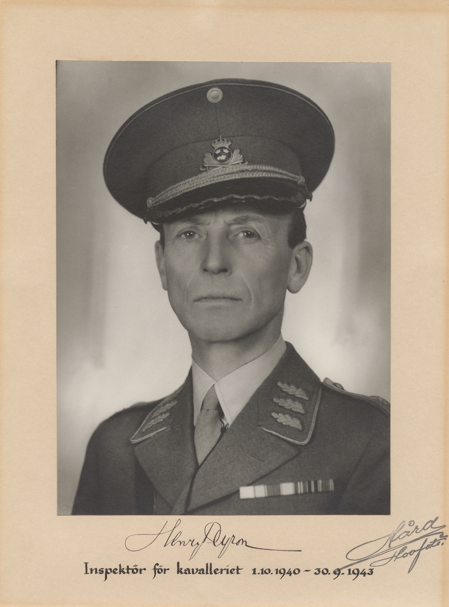 Porträtt av generalmajor Henry Peyron, inspektör för kavalleriet.