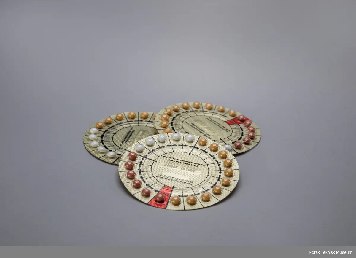 Trionetta p-piller, runde brett/kalenderpakninger, 3x21 tabl.