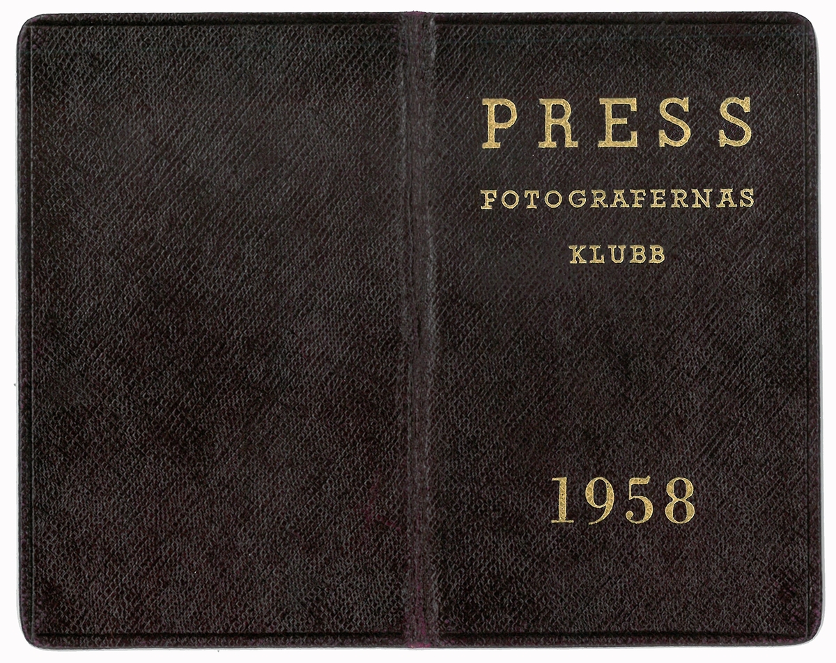Lennart Olofssons presslegitimation 1958.