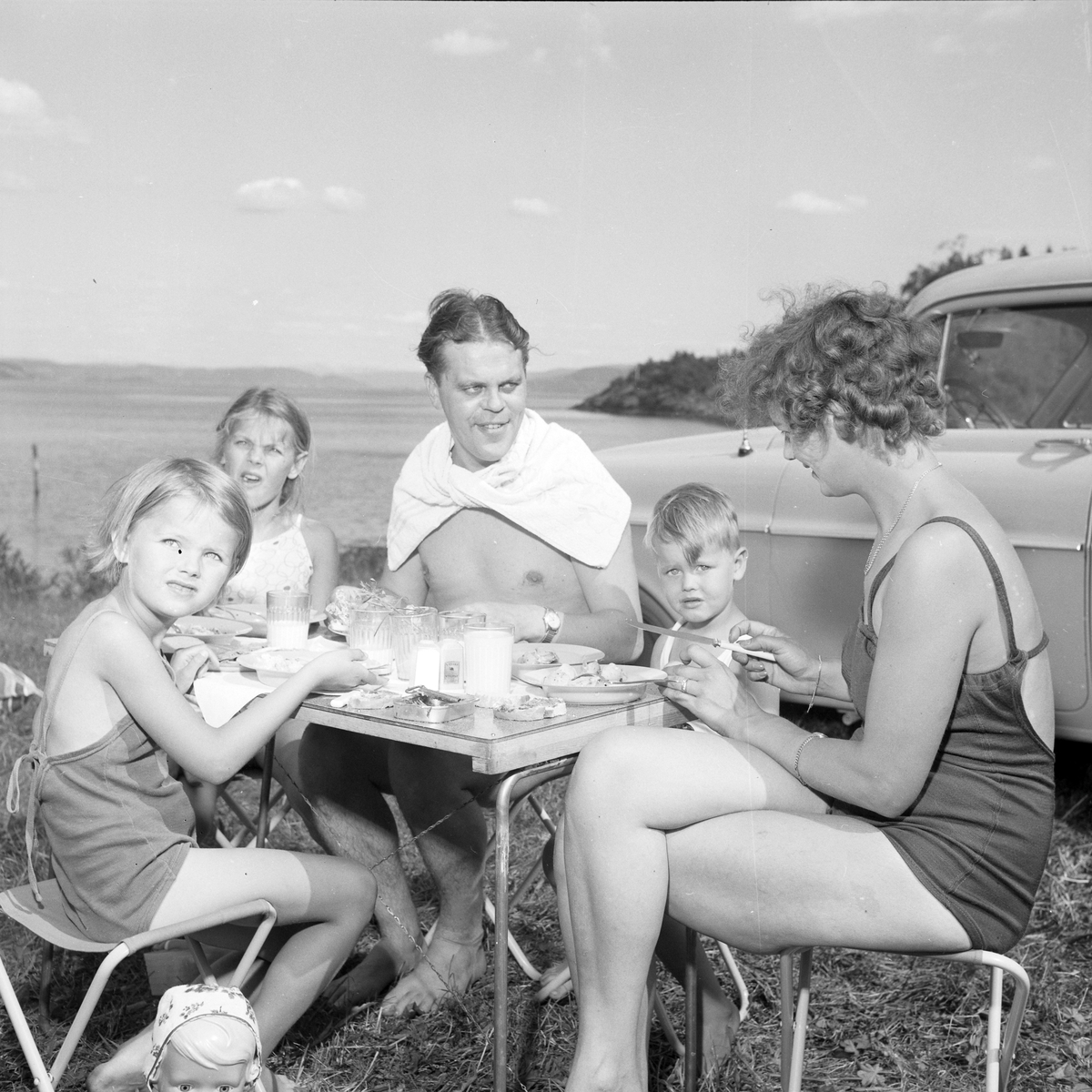 Familien Gustfsson fra Sverige på Vikhammerløkka