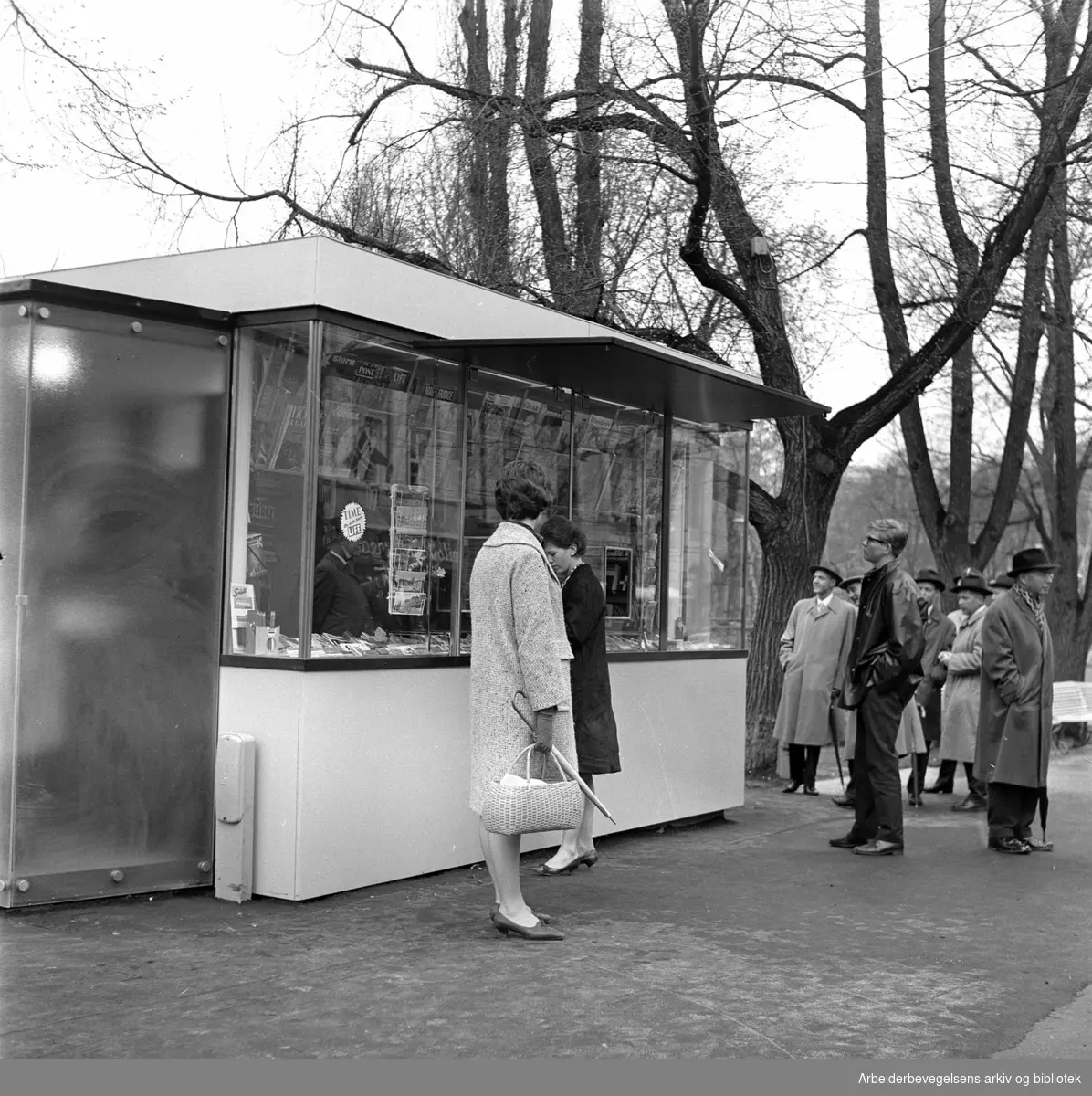 Kiosk i Studenterlunden, Oslo på 60-tallet.