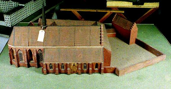 Modell av Franciskanklostret, kvarteret Torget, Uppsala