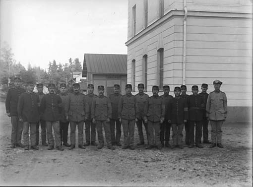 Grupporträtt, Västmanlands regemente i Västerås.