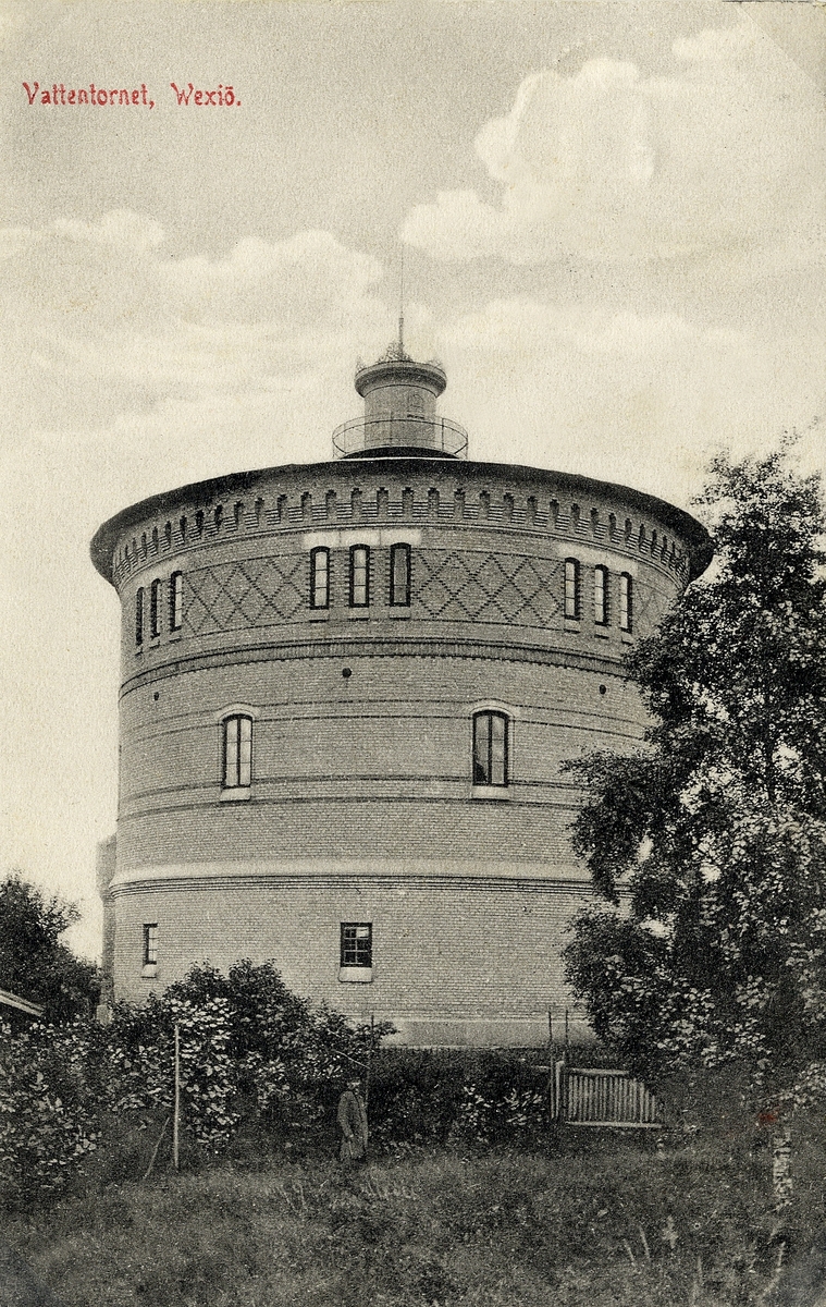 Gamla vattentornet på Hovs kulle, Växjö, 1902.