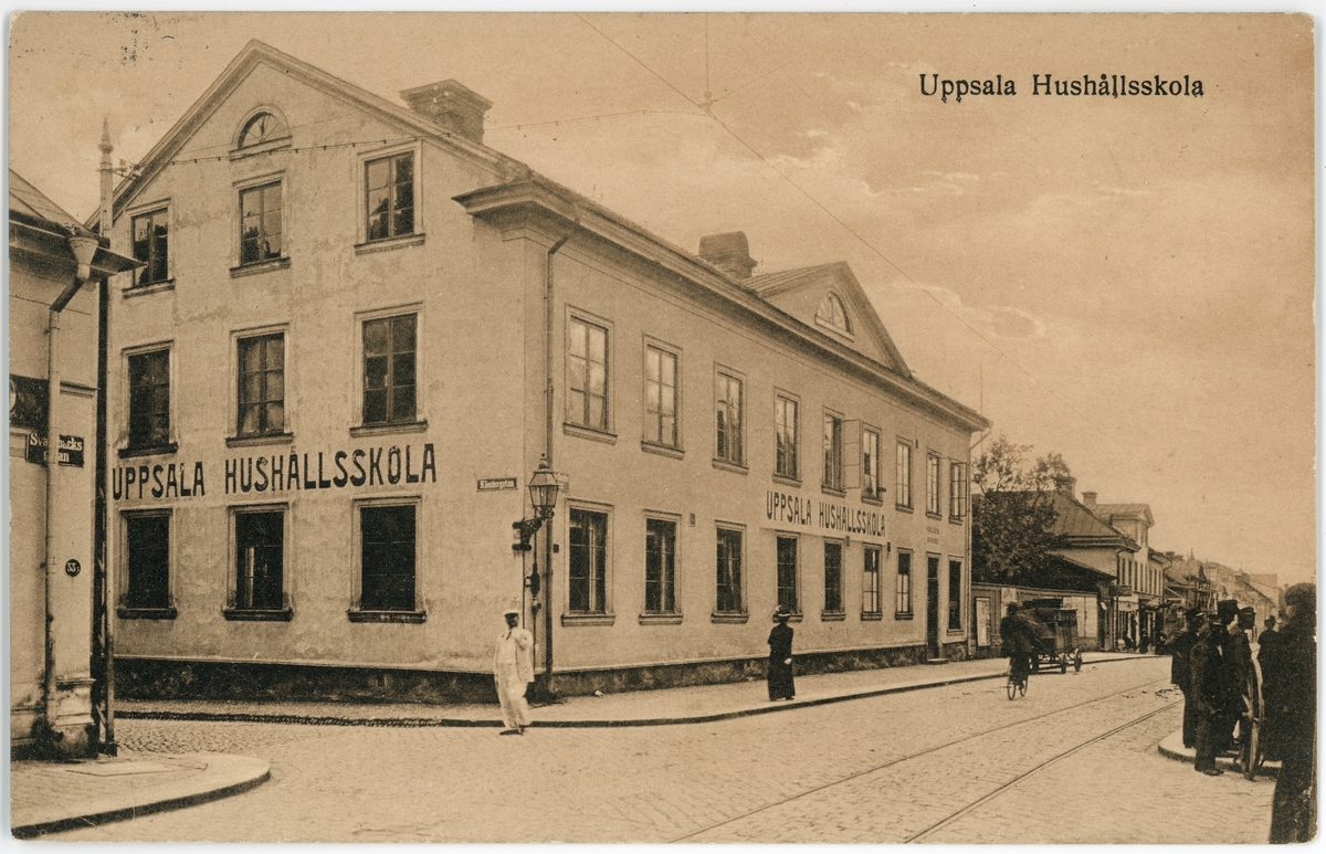 Brevkort - Uppsala Hushållsskola, Svartbäcksgatan, Uppsala