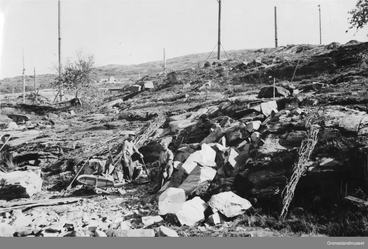 Påhugg for beltesynk, gruva i Bjørnevatn, 19. august 1948.
