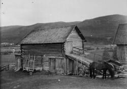 Stall med låvebru, S. Bjøntegård, Ø. Rendal, 1927.
