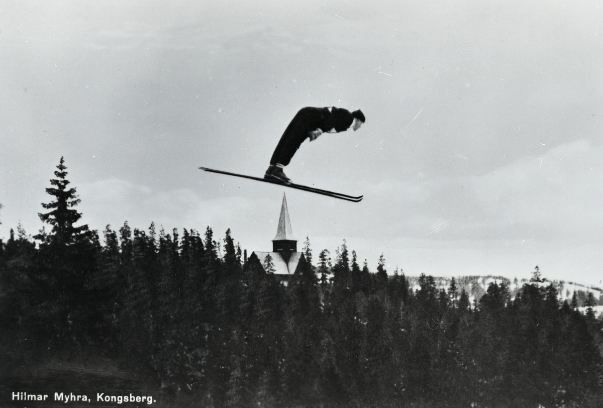 Hilmar Myhra frå Kongsberg hoppar i Holmenkollen - Midt-Telemark museum ...