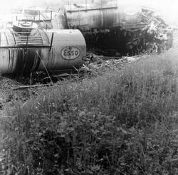 Tågurspårning i Västra Bodarne 13 juni 1966 ca kl 19.20. Tåg