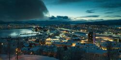 Ettermiddag/kveldsbilde fra Narvik. Foto 2. feb 2016