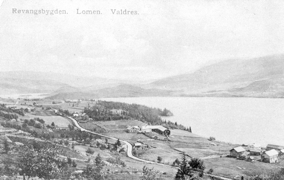 Postkort med motiv frå Røvangsbygda, Vestre Slidre