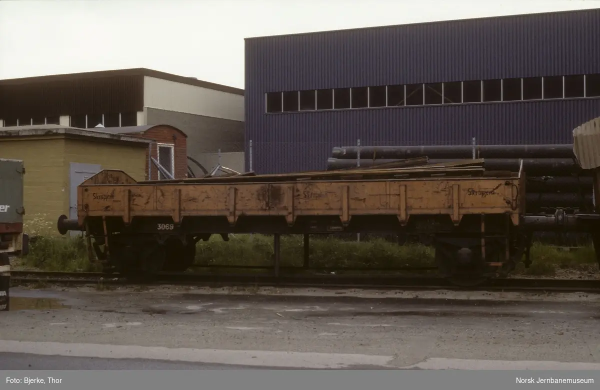 LKABs internvogn for skrapjern nr. 3069, ombygd fra Mas-vogn, i Narvik