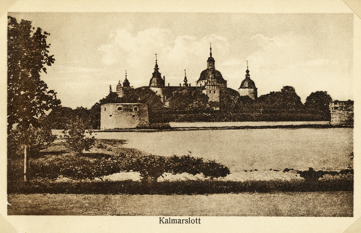 Kalmar slott, från landssidan. 1920-tal