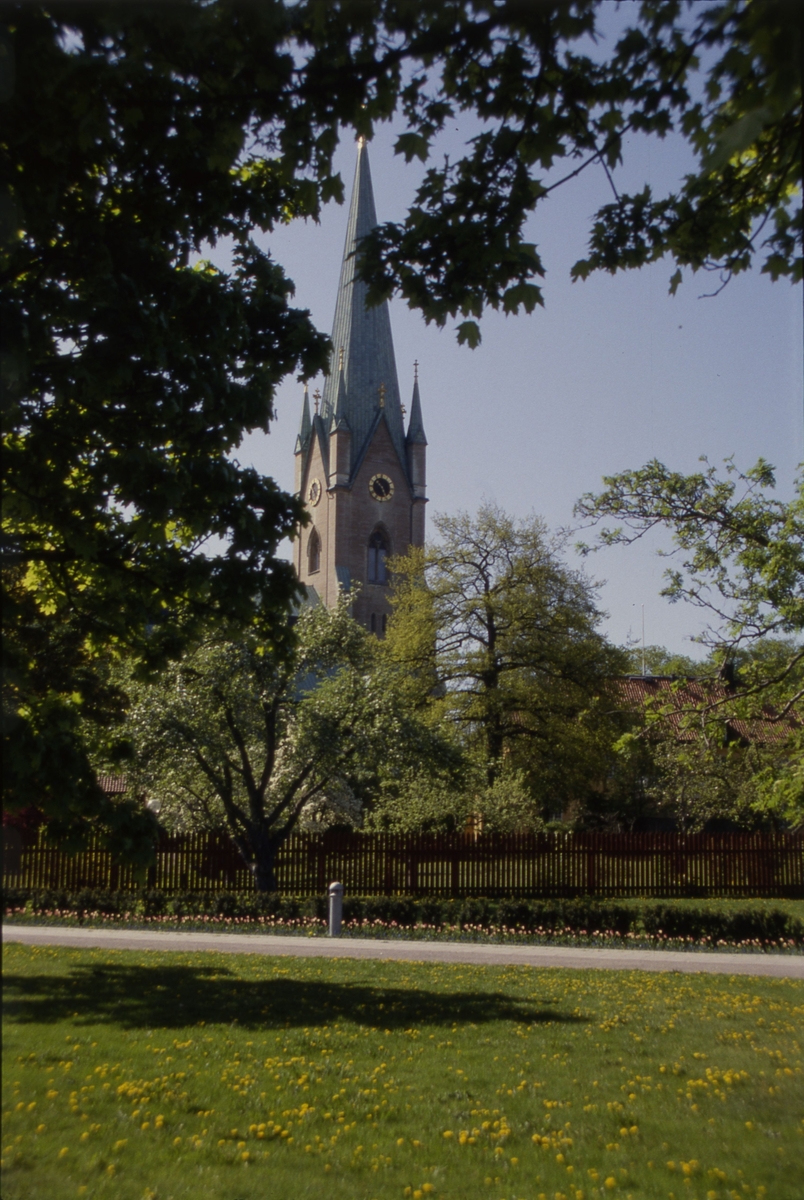 Linköpings domkyrka. Redan på 1000-talet fanns det sannolikt en träkyrka på platsen. Runt 1120-talet började en stenkyrka troligen att byggas. 1153, nämns kyrkan i dokument rörande ett kyrkomöte som ägt rum i kyrkan. 
Under åren som gått har kyrkan byggts ut flera gånger, Den har även renoverats. Kyrktornen har ändrats. Det nuvarande stora tornet är 107 meter.
