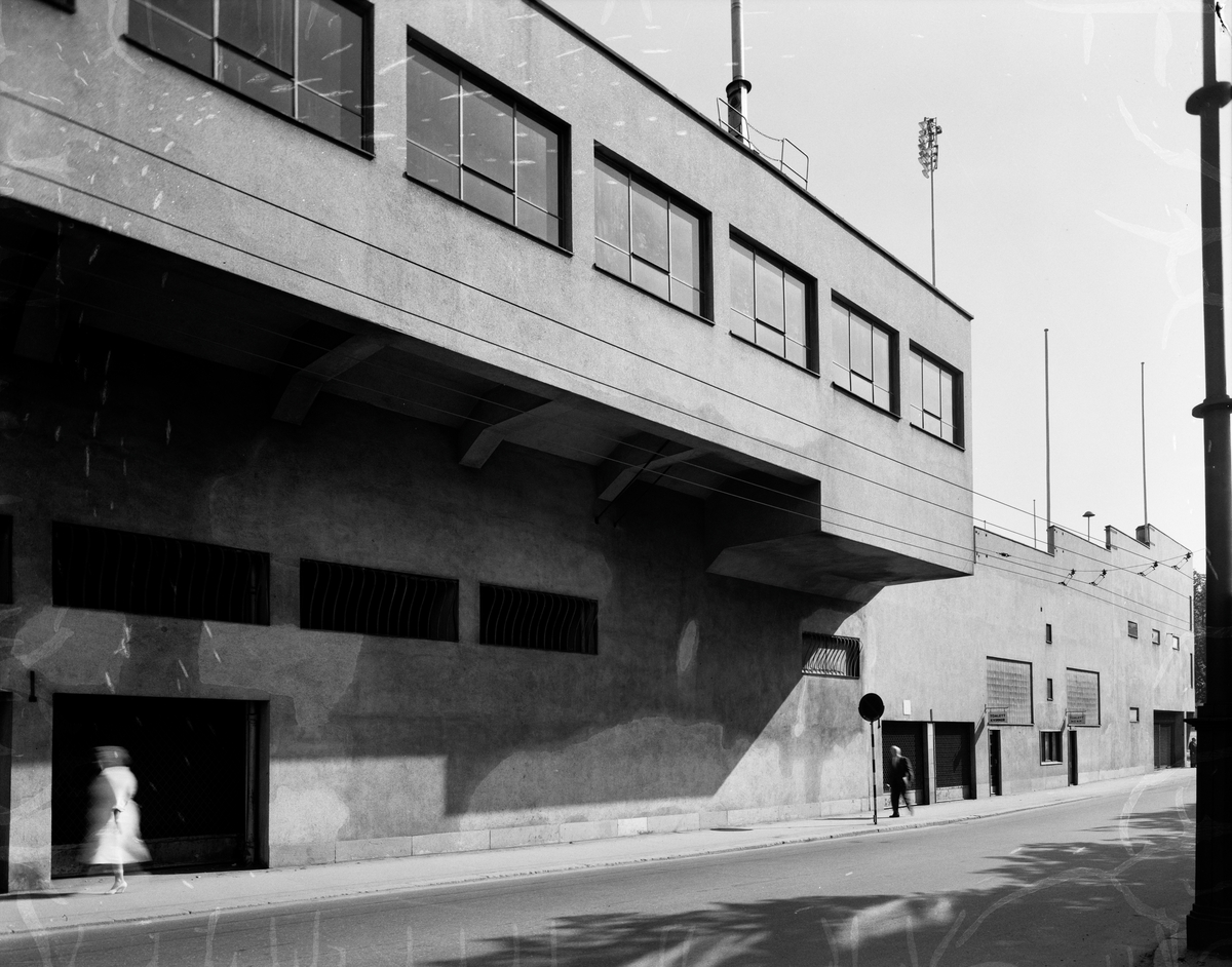 Bislett stadion Leborg, arkitekt div bygn. Høsten - 58, se også: Sannergt. 26, Statens Inst for Strålehygiene 5424, Moen, Ås 5570