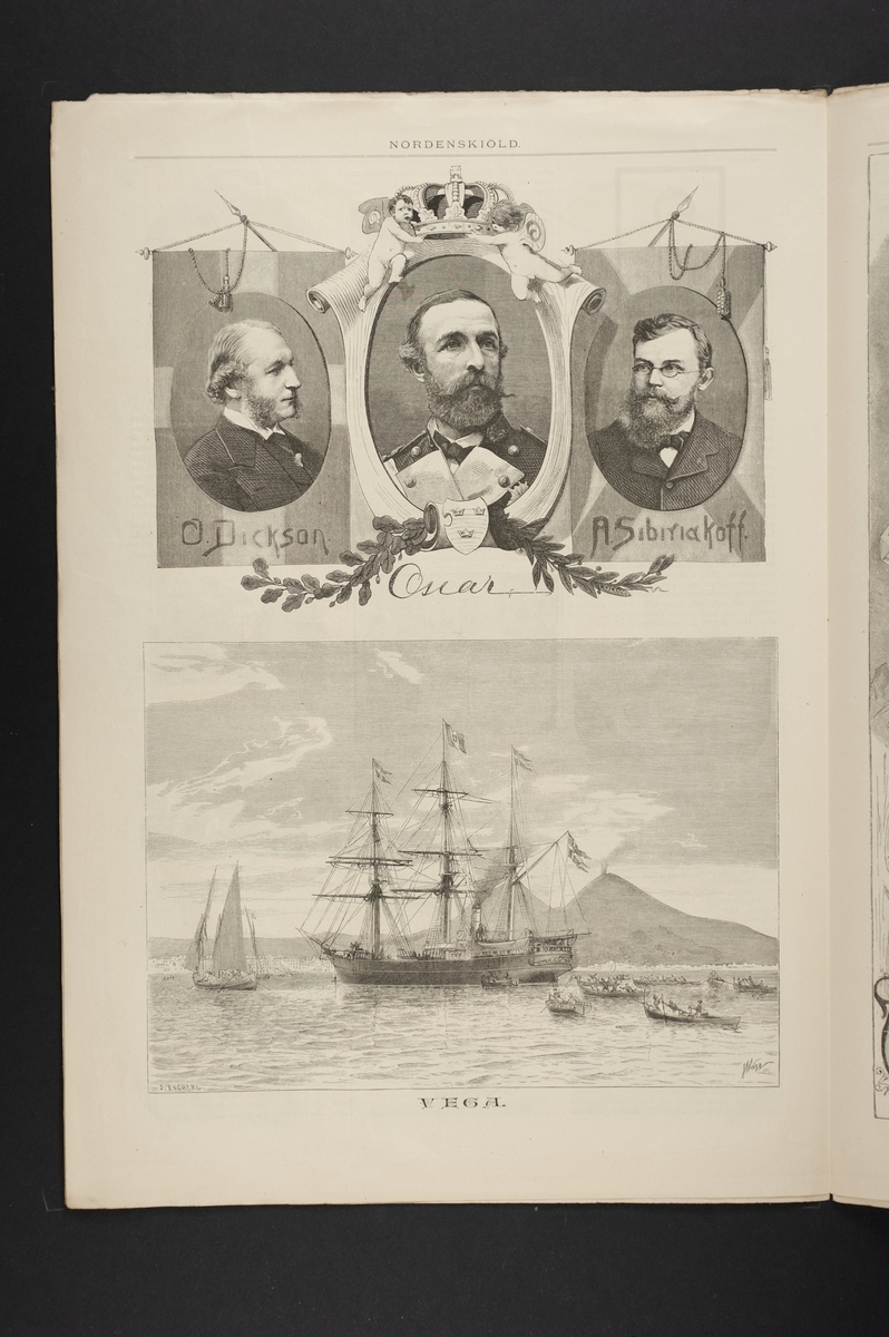 Trycksak "Festnummer utgifvet af Ny Illustrerad Tidning" med anledning av Nordenskiölds expedition år 1878 - 1880 med skeppet Vega.