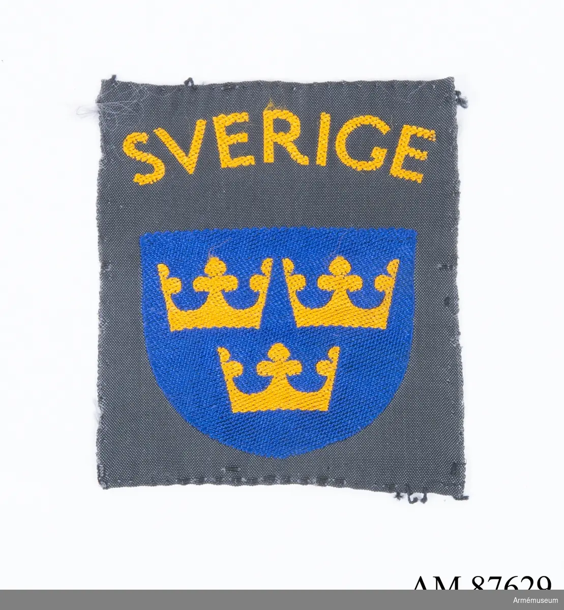 Sverige Tre Kronor tygmärke.