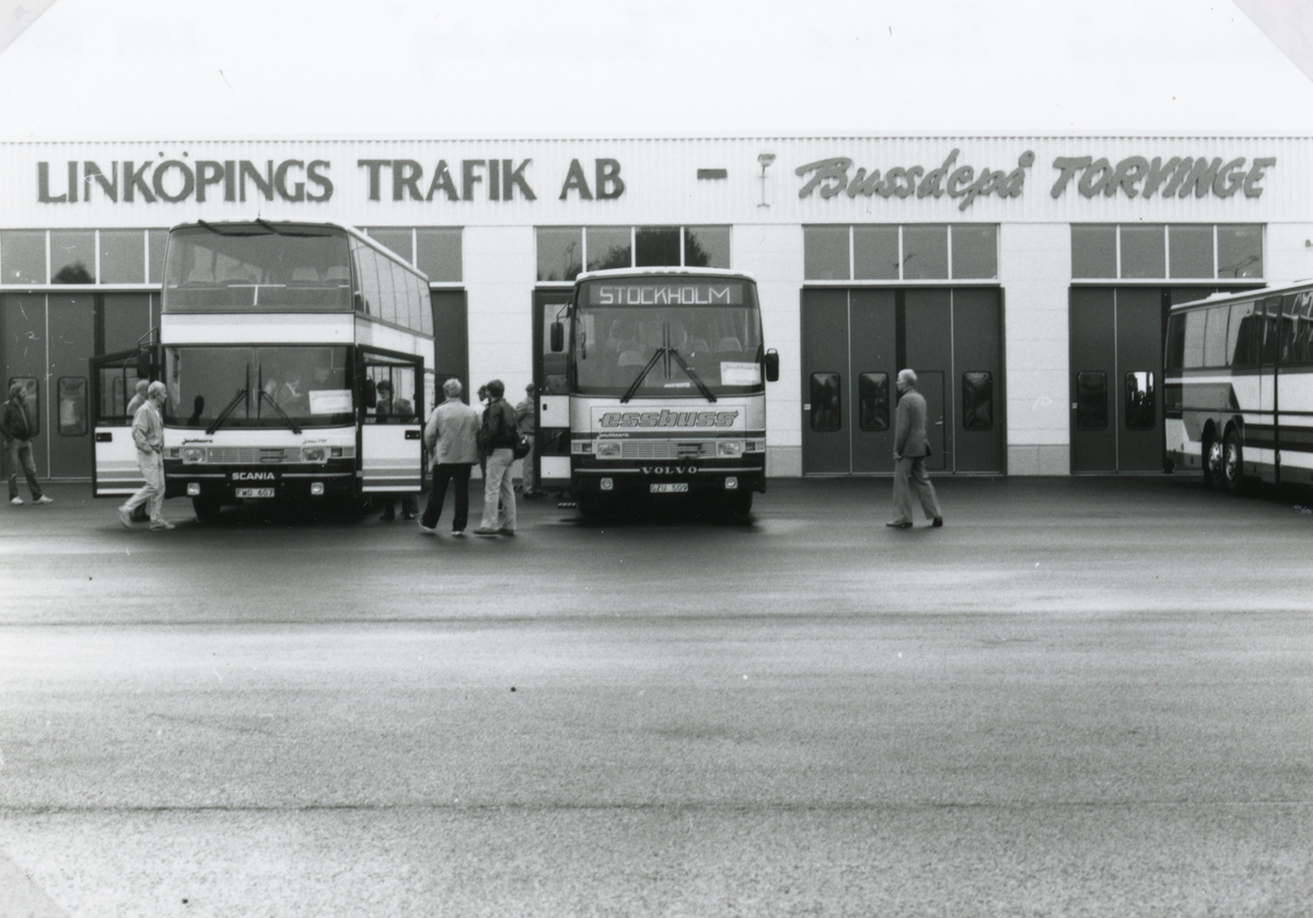 Bussens dag, depå Torvinge, Linköping. Visning för allmänheten den 22 september 1984.