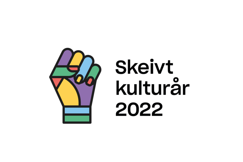 Knyttet hånd i mange farger og påskriften Skeivt Kulturår 2022 (Foto/Photo)