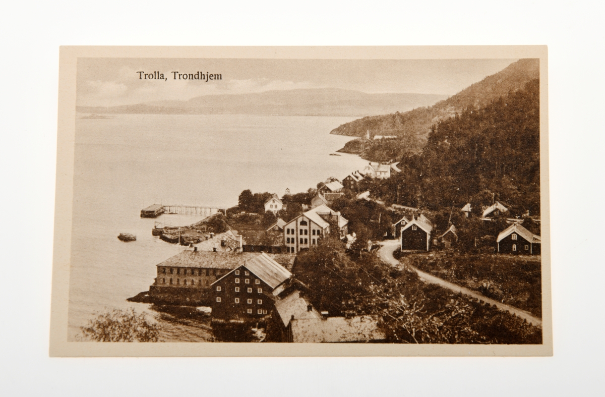 Et flyfoto av Trolla i Trondheim