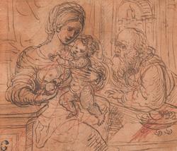 Den hellige familie [Tegning]