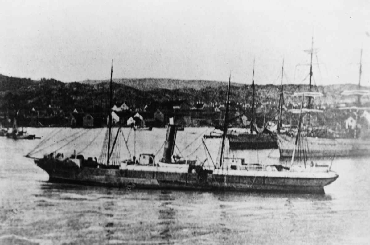transport båt, eksteriør, D.S. Ganger Rolf, ved havn, Kristiania-Hull