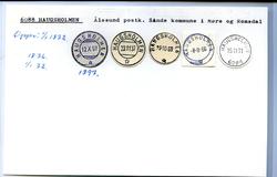 Stempelkatalog. 6088 Haugsholmen. Ålesund postkontor. Sande 