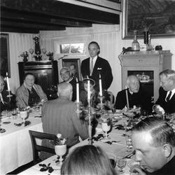 Prest, selskap, festbord, gjestehuset