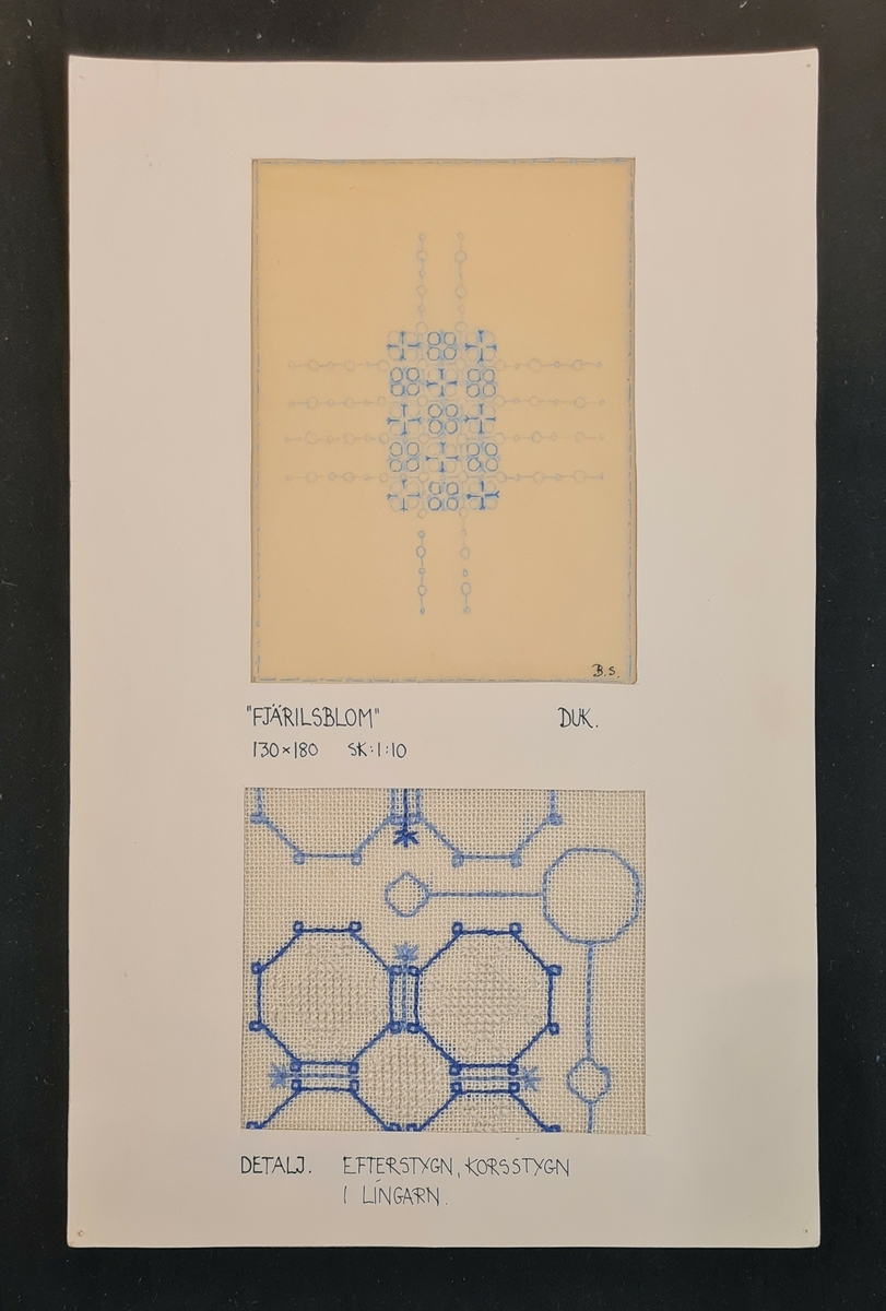 6. Fjärilsblom 1 ark med pappersmönster och uppsydd detalj

Ingår i en samling med 10 olika mönster.