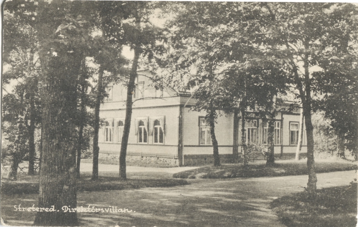 Vykort "Stretered, Direktörsvillan." cirka 1920. Även kallad Rektorsvillan.