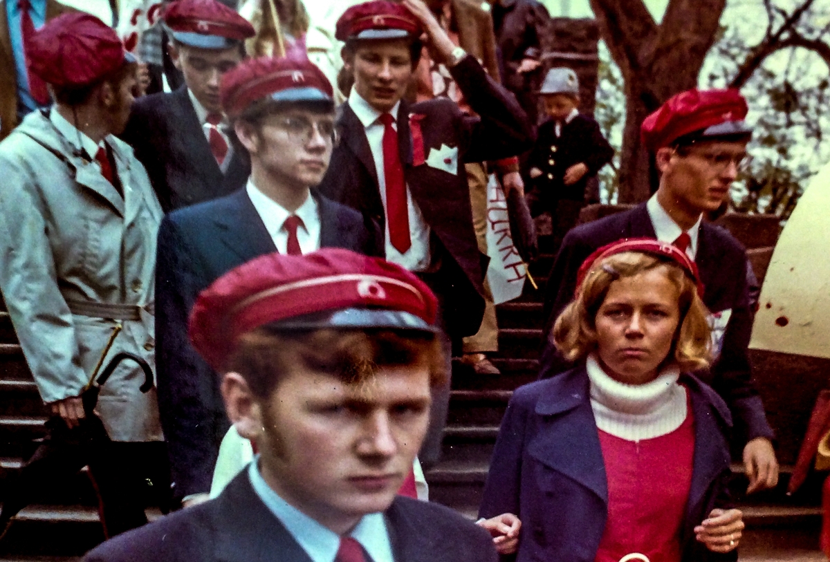 Russen fra Kragerø gymnas,1971. Appell fra Kirkehaugen,