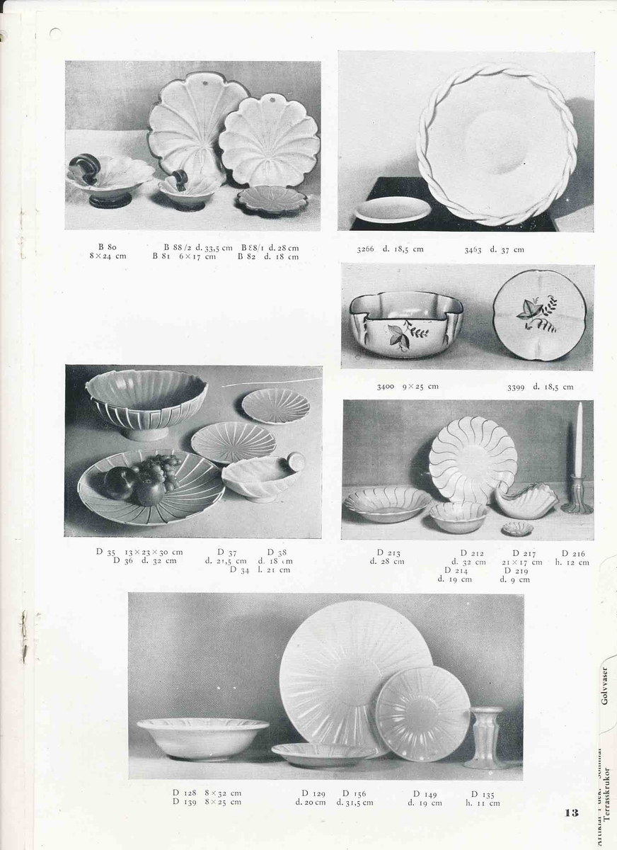 Produktkatalog från Bo Fajans 1948.