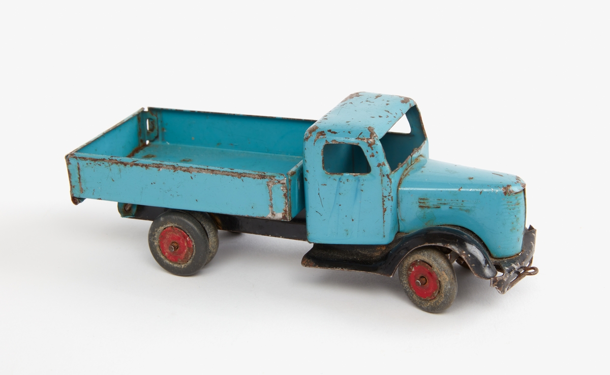Leksakslastbil, blå och svart, tillverkad av Liss & C:O, Gagnef.